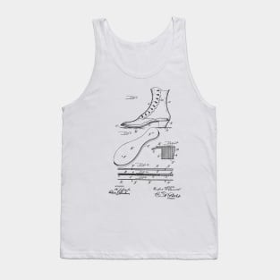 Electric Shoe Sole Vintage Patent Hand Drawing Tank Top